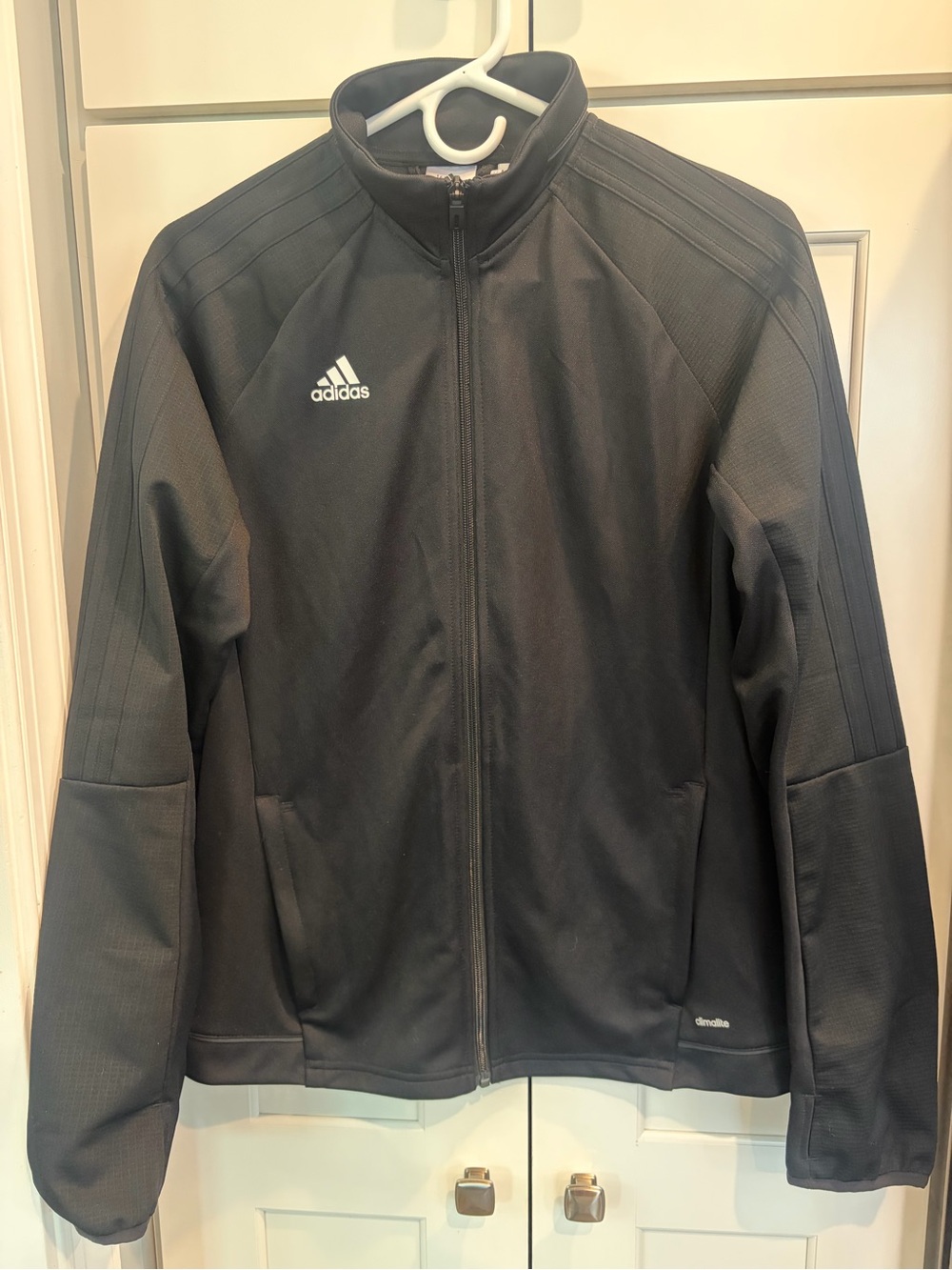 adidas Black Climalite Performance Full-Zip Women's Track Jacket, Regular fit M